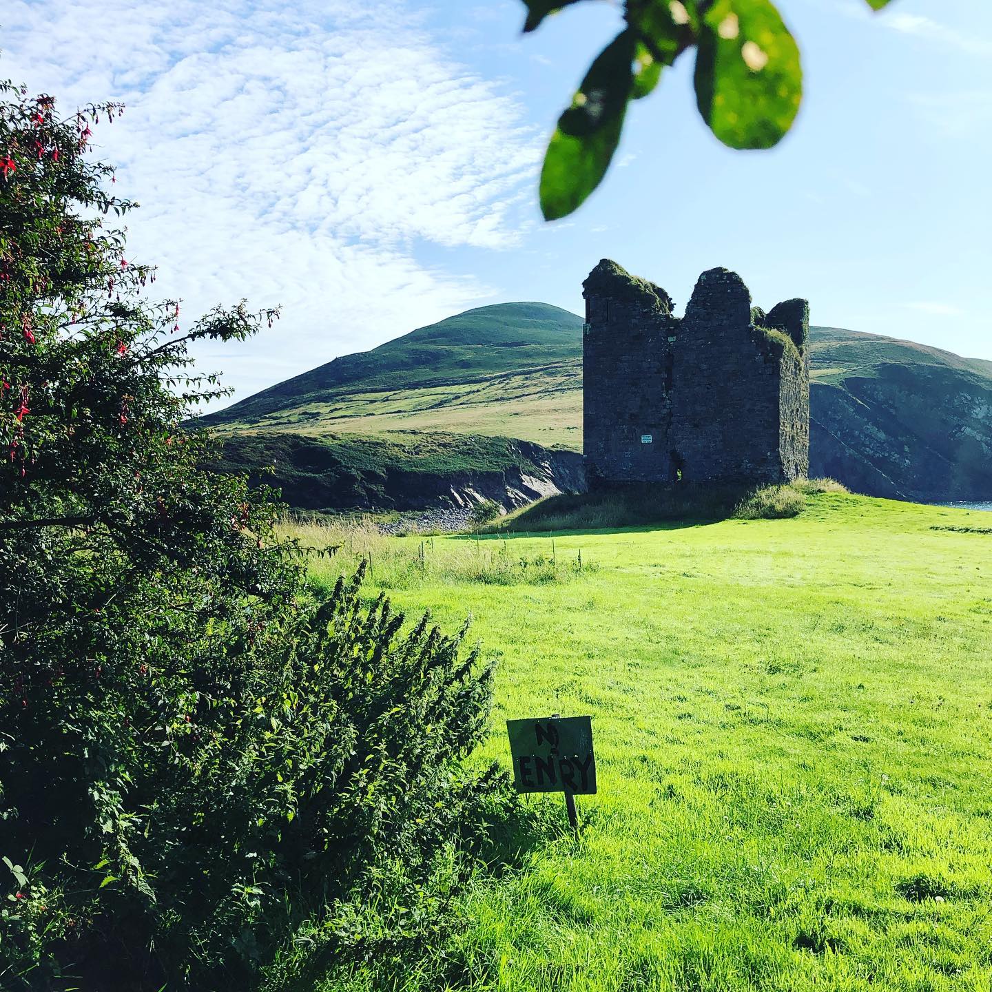 Irish castle in the sunshine